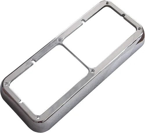 Vista 2 de QSC Truck Parts Bisel doble cromado para faros delanteros compatible con Kenworth Peterbilt Freightliner