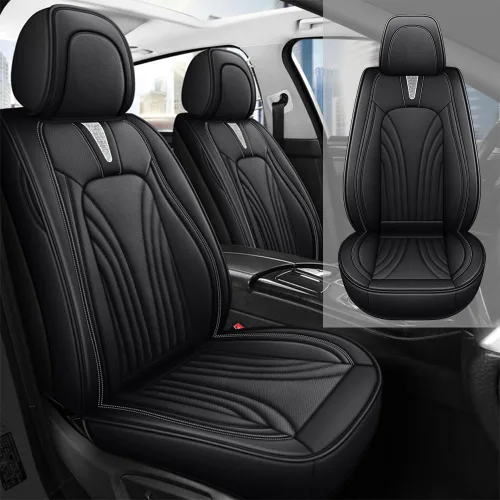 Fundas de asiento de cuero para Volvo XC40 Recharge Pure Electric 2021-2023, piel sintética impermeable, compatible con bolsas de aire y protector