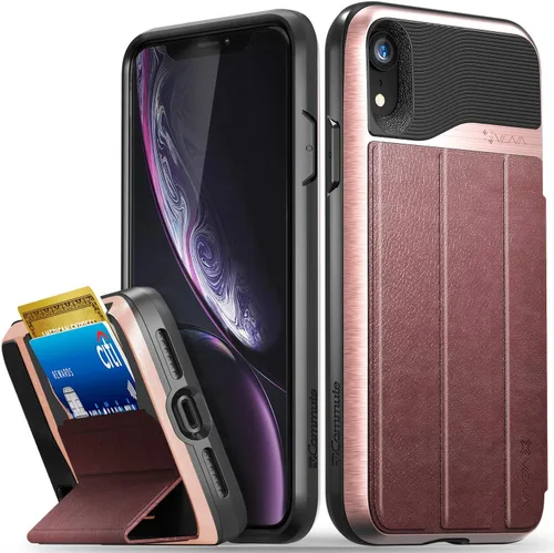 Vista 25 de VENA vCommute - Funda tipo cartera compatible con Apple iPhone 11 (6.1 pulgadas 2019), (protección contra caídas de grado militar) con tapa y ranura