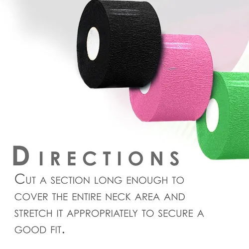 Vista 2 de L3 - Papel de cuello de nivel 3 - Tiras desechables y flexibles para el cuello - Suministros de peluquero y estilista - Se adhiere al cuello