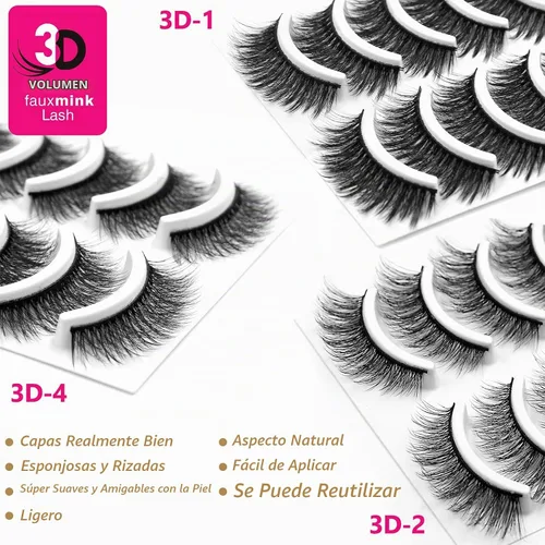 Vista 7 de Eliace Pestañas postizas de aspecto natural, pestañas de ojo de gato, 50