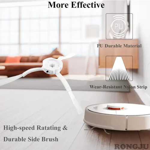 Vista 3 de Accessories Kit Compatible with Roborock S4 S5 S6 E4 E20 E25 E35 S50 Xiaomi Mi Mijia Robotic Vacuum, 22 Pack Replacement Parts, 2 Main Brush, 6 Side