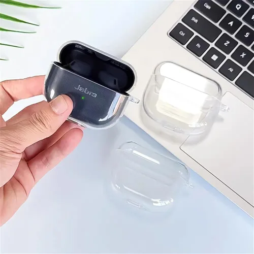 Vista 2 de DAYJOY Paquete de 2 fundas transparentes de TPU suave compatibles con Jabra Elite 10/Elite 8 Active/Elite 8 Active Gen 2/Elite 10 Gen 2, funda