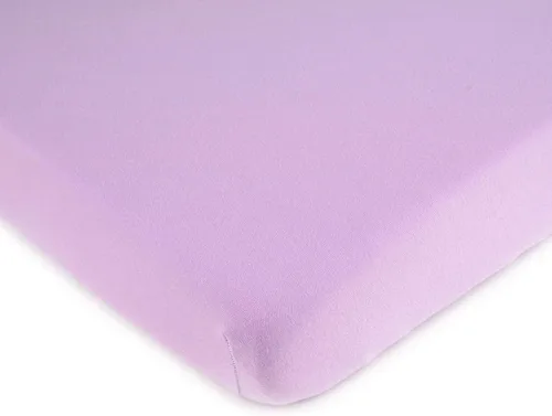 Vista 14 de SheetWorld Sábana bajera ajustable para cuna de algodón 100% de 28 x 52 pulgadas, color azul bebé, fabricada en Estados Unidos