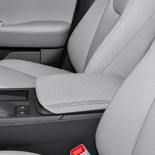 Vista 132 de Great-luck Funda de cuero para consola central, almohadilla para reposabrazos, accesorios de cubierta de caja (costuras rojas) para BMW X1 2023 2024