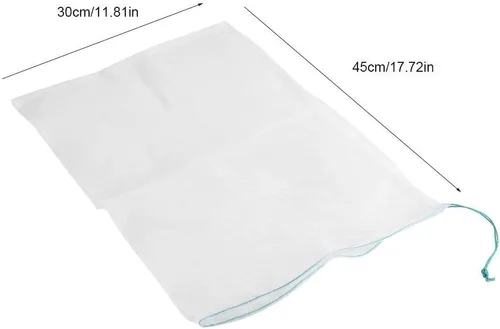 Vista 2 de 10pcs Jardín Planta Flor Fruta Protección Bolsas Cordón Malla Bolsa Contra Bird Barrera Bolsa (17.7 * 11.8 in)