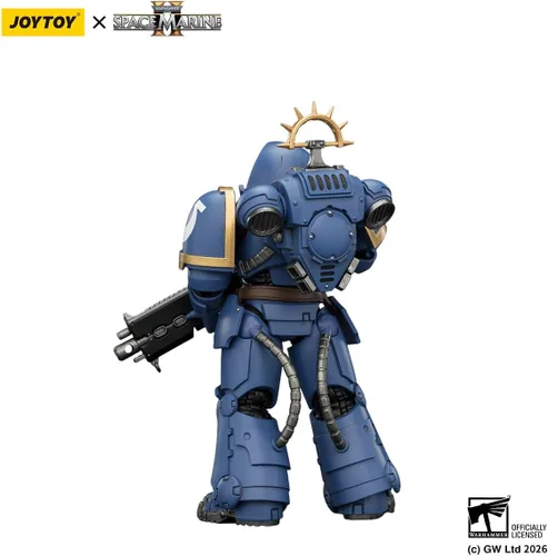 Vista 2 de JOYTOY Warhammer 40K 1/18 Action Figure Game Edition Ultramarines Heavy Intercessor with Heavy Bolt Rifle and Bolt Pistol 5'' Mehca