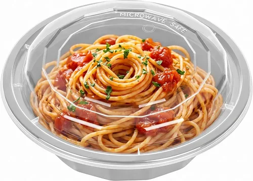 Vista 25 de Asporto - Cajas para llevar de 16 onzas, 50 recipientes de alimentos para llevar para microondas, tapas de plástico transparente incluidas, no Negro