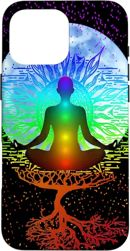 Vista 19 de Chakra Meditation Moon Tree of Life Case for iPhone 17