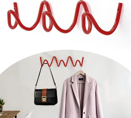 Vista 16 de Perchero de Pared con Montaje en Pared, Ganchos de Pared Creativos con Capacidad de 20KG, Fácil Instalación, Ganchos Multiusos para Abrigo, Negro