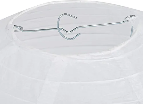 Vista 4 de Science Purchase - Paquete de 12 lámparas de papel chino de 8 pulgadas de diámetro para luces de cadena (blanco)