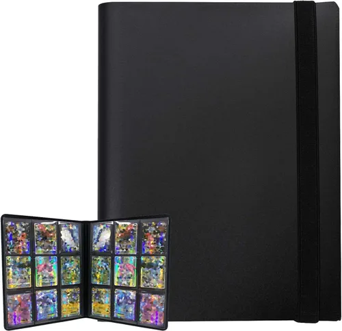 Vista 8 de Carpeta para tarjetas coleccionables, 9 fundas de bolsillo para tarjetas de béisbol Yugioh MTG TCG, la mejor protección para tarjetas de colección