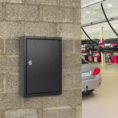 Vista 67 de KYODOLED Gabinete con cerradura para llaves, caja de almacenamiento de 40 llaves con código, soporte de pared para llaves con cerradura