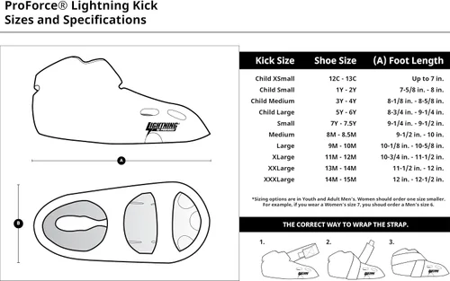 Vista 2 de Pro Force Zapatos de Sparring Lightning Kicks Negro