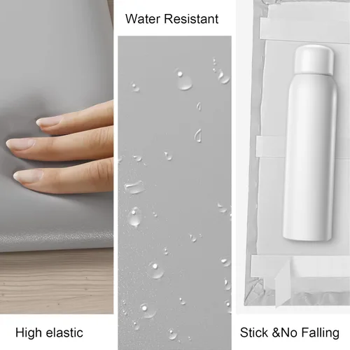 Vista 13 de Paneles tapizados para cabecero, 12 paneles de 7.8 x 15.7 pulgadas, paneles acolchados de pared para niños, cabecero de cama 3D anticolisión montado