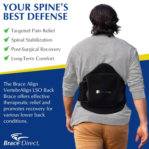 Vista 2 de VertebrAlign LSO - Soporte lumbar para espalda con extensión de tamaño grande, alivio bariátrico para hernia de disco abultado, ciática, estenosis