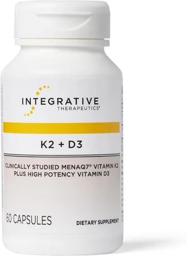 Integrative Therapeutics K2 + D3 - Suplemento para la salud del corazón y la fuerza ósea* - Vitaminas diarias para la absorción de calcio - Apoya la