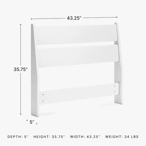 Vista 10 de Signature Design by Ashley Socalle - Cabecero completo, con listones abiertos, color beige natural