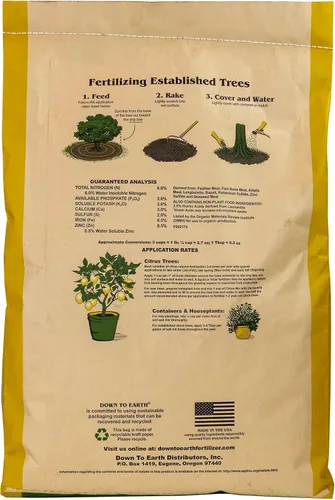 Vista 2 de Down To Earth All Natural Fertilizers Mezcla orgánica de cítricos - 6-3-3