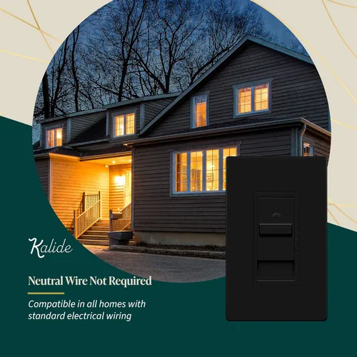 Vista 5 de TOPGREENER Kalide - Interruptor de control de velocidad del ventilador, interruptor de pared de ventilador de 3 velocidades, polo único, 120 VAC, 60