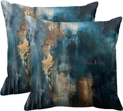 Vista 20 de Britimes Fundas de almohada modernas para decoración del hogar, 16 x 16 pulgadas, juego de 2 fundas de almohada decorativas, fundas de almohada