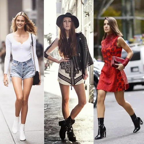 Vista 4 de Botas Go Go Go para mujer con tacón de bloque de media pantorrilla