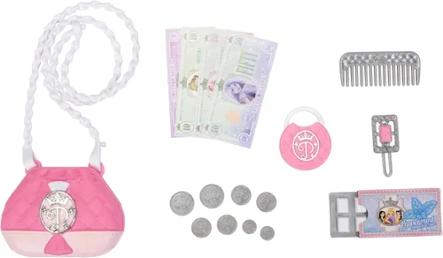 Vista 4 de Disney Princess Style Collection Bolso - Mini Bolsa de Mano de Vinilo Suave para Niñas de 3 Años en Adelante con Más de 5 Accesorios