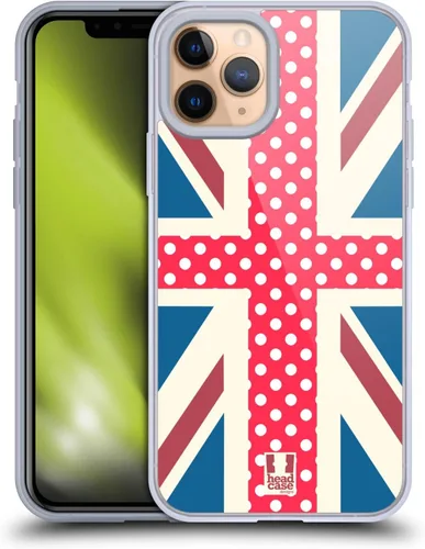 Vista 216 de Head Case Designs Blue Gingham Union Jack Collection - Funda de gel suave compatible con Apple iPhone 7 Plus/iPhone 8 Plus