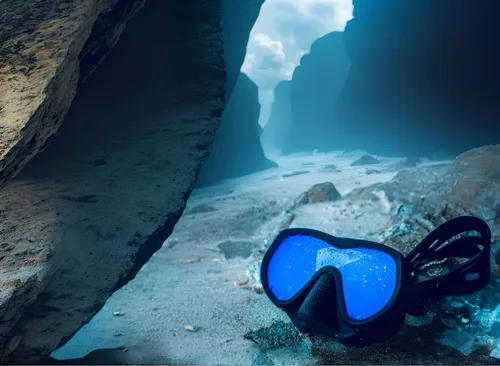 Vista 5 de ATACLETE Máscara de buceo Phantom – Máscara de buceo de grado militar, lente única, vidrio templado, cómoda falda de silicona para uso prolongado