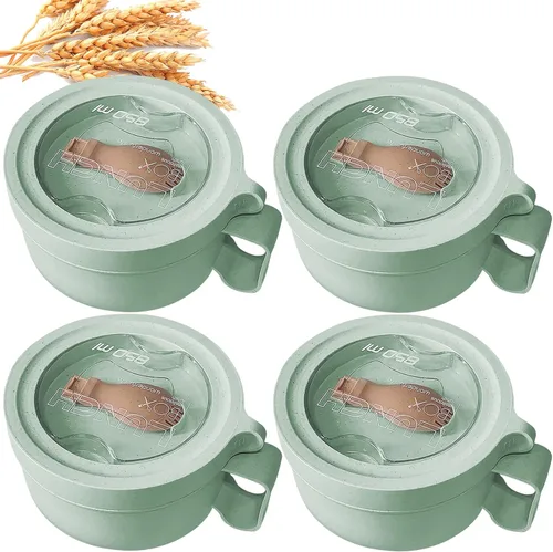 Vista 11 de Tazas para sopa de microondas con tapas, tazón de ramen para microondas de 28.7oz con tapa, diseño mejorado de agarre fácil para llevar contigo