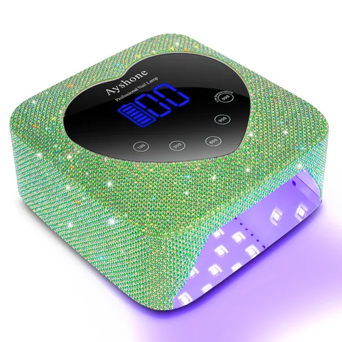 Vista 8 de Lámpara de uñas UV LED inalámbrica, secador de uñas recargable de 72W con luz de esmalte de gel y gran pantalla LCD, lámpara de curado de uñas