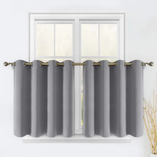 Vista 53 de HOMEIDEAS – Cortinas opacas de 52 x 84 pulgadas de largo, 2 paneles de cortinas para oscurecer la habitación, térmicas, insonorizadas, con ojales