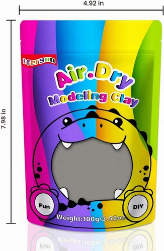 Vista 8 de iFergoo Arcilla Seca al Aire Negra, Arcilla para Modelar Creativa DIY para Niños, Arcilla Mágica Super Ligera para Niños de 3 a 12 años, Arcilla