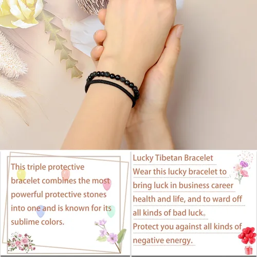 Vista 110 de LPBeads Pulsera de piedra natural hecha a mano de tamaño ajustable