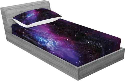 Vista 120 de Ambesonne - Juego de sábanas bajeras y fundas de almohada, diseño primaveral de acuarelas con jardín de hierbas y flores, juego de 4 piezas