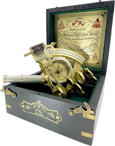 Vista 11 de Brass Ship History Sextant Handmade Gift for Father's Day, Birthday, Anniversary, Baptism, Partner, Best Men, Graduation, Christmas, Vintage