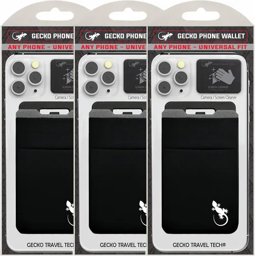 Vista 38 de Doble bolsillo - Soporte adhesivo para tarjetas - Bolsa para teléfono celular - Bolsillo de licra - Lleva tarjetas de crédito y dinero en efectivo