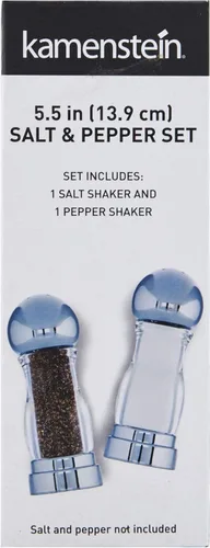Vista 4 de Kamenstein Juego de salero y pimentero cromado, 5.5 pulgadas