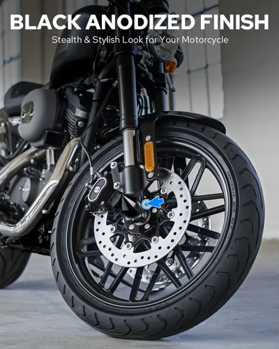 Vista 2 de Benlari Cubiertas negras para tuercas de eje delantero para Harley, tapas de tuerca de eje CNC compatibles con Harley Davidson Touring Sportster