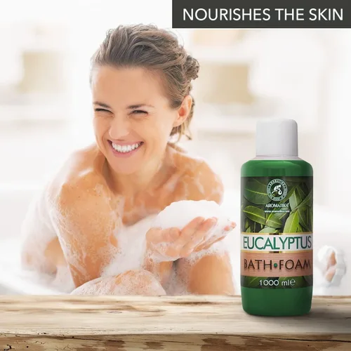 Vista 7 de Espuma de baño con aceite esencial de eucalipto, 34 onzas líquidas, cuidado corporal, buen sueño, belleza, baño, cuidado corporal, bienestar