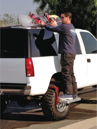 Vista 3 de Powerbuilt Escalón para neumático para camión, SUV, semirremolque, capacidad resistente de 300 lb., superficie de acero antideslizante tipo