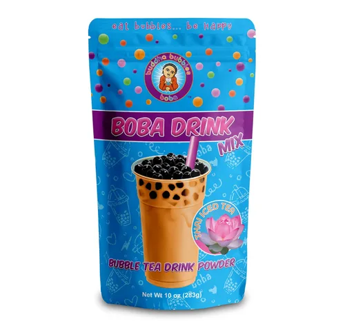 Vista 16 de Buddha Bubbles Boba - Mezcla de mezcla de bebida en polvo de mezcla de té Boba/Bubble Tea Cream de fresa, 1 kilo (2.2 libras) (3.53 onzas)