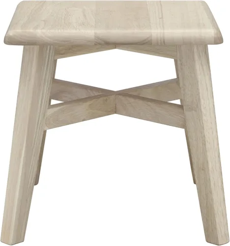 Vista 21 de eHemco Taburete de madera maciza para adultos y niños, 12.25 pulgadas, gris, juego de 2