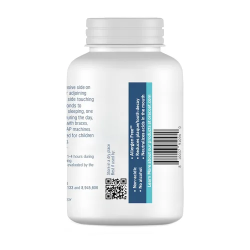 Vista 8 de Oracoat XyliMelts para boca seca de noche o día - Discos adheribles hidratantes para boca seca, sin azúcar con xilitol, 100 unidades, sabor a batido