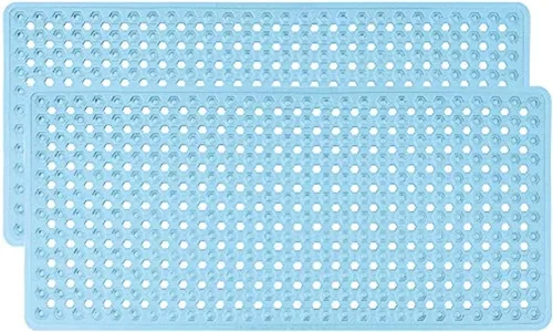 Vista 39 de GORILLA GRIP - Alfombrilla patentada para bañera y ducha, tapete lavable para el piso de la bañera, ventosas y orificios de drenaje para mantener