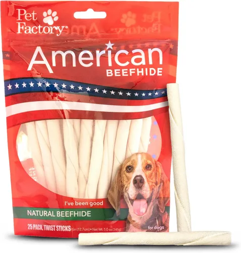 Vista 16 de Pet Factory American Beefhide - Rollos de chips de 5 pulgadas para perros, sabor a carne de res y pollo, 50 unidades/1 paquete