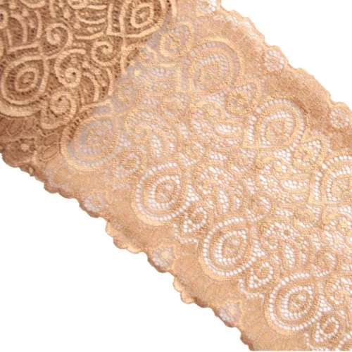Vista 20 de Cinta elástica de encaje de 5 yardas de ancho y 7 pulgadas de ancho para ropa, manualidades, decoración de ramo de boda, diademas, ligas, decoración