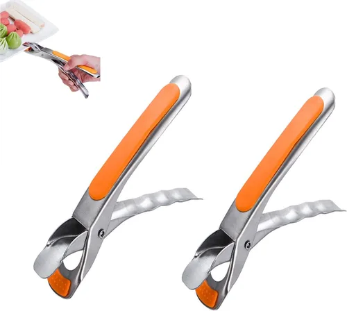 Clip de cuenco de acero inoxidable antiquemaduras para cocina y hogar, clip de placa multifunción antideslizante, clip de disco para tazones, clip