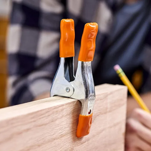 Vista 6 de Adjustable Clamp Co Jorgensen 3202-HT Abrazadera de resorte de 2 pulgadas con mango y punta, plata/naranja