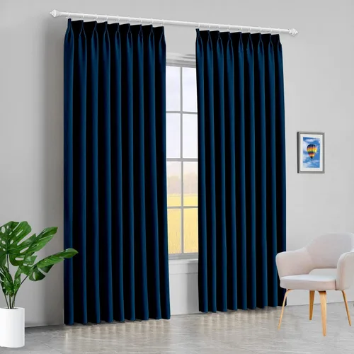 Vista 19 de Mamu Thread Collection Double Pinch Pleates Polyster Blended Blackout Curtain Panel & Drapes- Wine Solid, 42 Inch by 45 Inch- 2 Panel- (21+21) Wide
